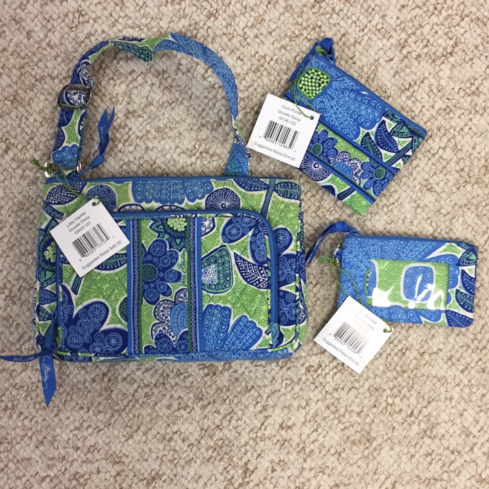 Vera Bradley “Doodly Daisy” Little Hipster Set